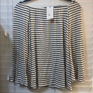 NWT striped off shoulder top